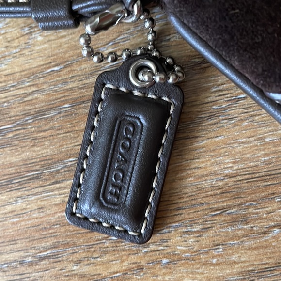 Coach Chocolate Brown Suede Wristlet - Picture 4 of 10